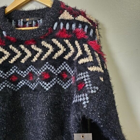 NWT FRYE NORDIC CREW NECK SEMI CROPPED PULLOVER SWEATER - Picture 6 of 15